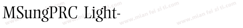 MSungPRC Light字体转换